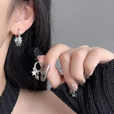 Imagem de 1 par de brincos de pentagrama estilo legal e doce pentagrama borla acessórios femininos adequados para uso diário