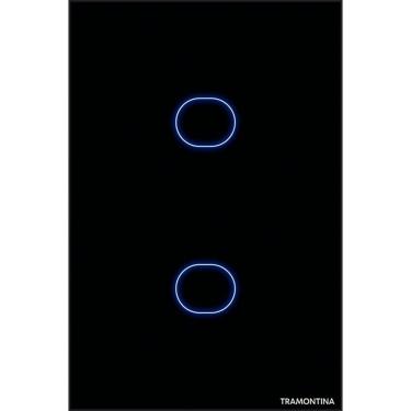 Imagem de Interruptor Touch Smart Tramontina Preto 2 Canais Tramontina