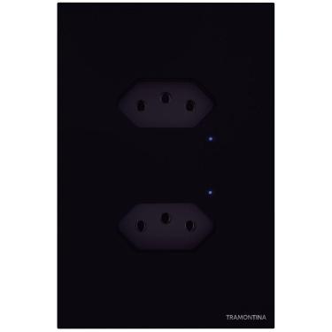 Imagem de Tomada Touch Onne Smart Tramontina Preto Com 2 Tomadas 2p+t 10 A 250 V Tramontina