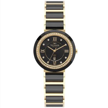 Imagem de Relógio Technos Feminino Ceramic-saphire Dourado - 2036mro-1p 2036mro-1p