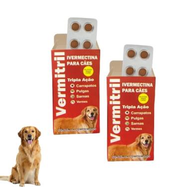 Imagem de Vermitril - Anti Pulgas, Carrapatos, Vermes, Sarnas - 8 Comprimidos (Cães até 15kg)