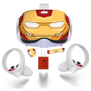 Imagem de Arlon Graphics Iron Armour Full Wrap Skin Decal for Oculus Quest 2 - Easy-to-Install Protective Vinyl Sticker Cover Accessories, Grey