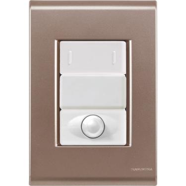 Imagem de Cj Interruptor Paralelo + Dimmer Ajustável Liz Ouro Velho Tramontina Completo Pronto Tramontina