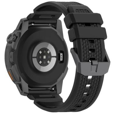 Imagem de LOKEKE Pulseira de substituição compatível com Coros Nomad – Pulseira de silicone de substituição de 24 mm compatível com Coros Nomad (preto)