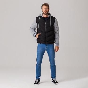 Imagem de Jaqueta Puffer com Moletom Masculina Urban Rock e Soda-Masculino