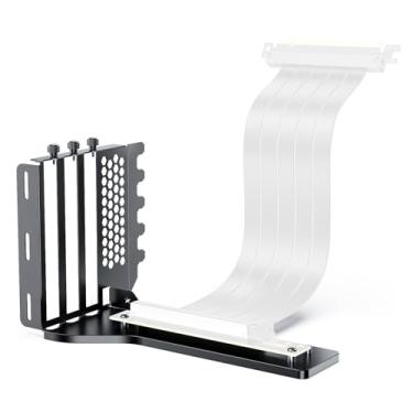 Imagem de JEYI Suporte vertical GPU PCIe 5.0/4.0 Kit de montagem de cabo Riser para capas de PC, compatível com E-ATX, capa ATX - Preto