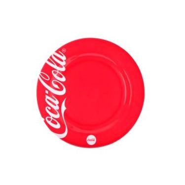 Imagem de Prato De Sobremesa Em Melamina Vermelho Coca-Cola 20Cm - Hauskraft