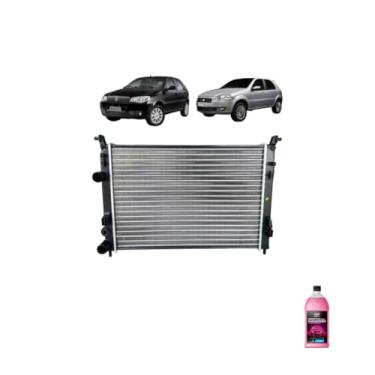 Imagem de Kit Radiador Palio Fire 1.0 1.3 8/16V Strada 1.4 C/S Ar e Aditivo Rosa 1L