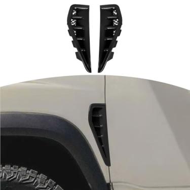 Imagem de JOSHELA Para RAM TRX Fender Vent Trim Cover Fit for RAM TRX 2018-Present Black Exterior Accessories 2pcs