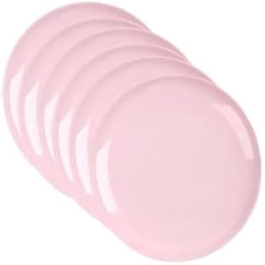 Imagem de Pratos, plastico, cores variadas, rasos, para refeicoes, reutilizaveis, para casa,modernos