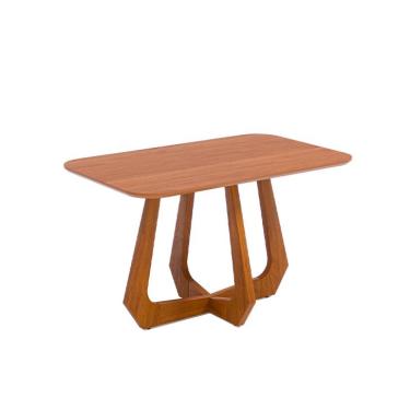 Imagem de Mesa de Jantar Retangular com Tampo de MDF Bromélia Cinamomo 130 cm