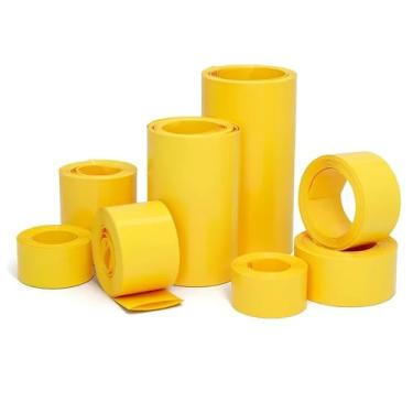 Imagem de Tubo Termorretrátil PVC Amarelo Bateria 18650 (10m, 7-200mm) - Isolado, Resistente Desgaste, À Prova D'Umidade, Eletrônicos(Width 95mm)