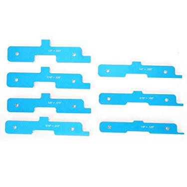 Imagem de Acouto Kit de Ferramentas de Barra de Configuração Multifuncional de Alumínio Macio, 7 Peças para Ajustes Precisos de Mesa de Roteador e Serra de Mesa/8 pol. A/2 pol.