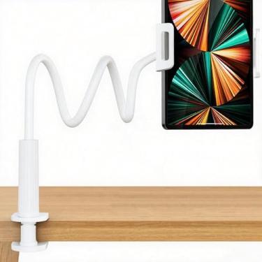 Imagem de YTDSUP Suporte de tablet pescoço de ganso para cama, suporte de grampo de braço longo flexível para mesa de mesa e jogos de cozinha, suporte para tablet Kindle e a maioria dos dispositivos, dobrável