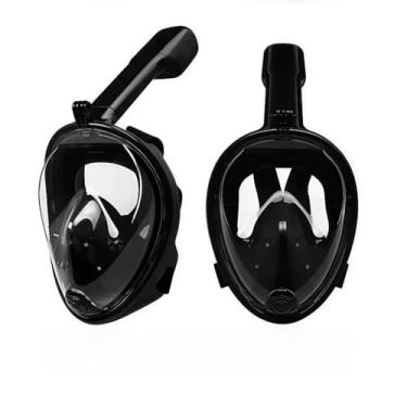 Imagem de Kit Máscara de Snorkel Facial 180° Impermeável com Suporte para Câmera | Óculos de Mergulho Silicone(Óculos de mergulho (sem tubo))