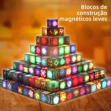 Imagem de Conjunto De Blocos Magnéticos Para Crianças, Cubo Magnético, Mundo DIY