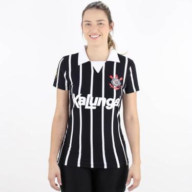 Imagem de Camiseta de Time Coimbra Corinthians Listrada  - Feminino-Feminino