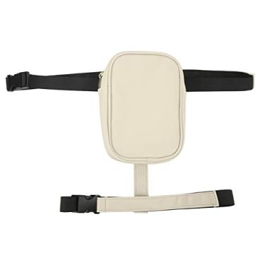 Imagem de SPYMINNPOO Bolsa para Pernas Com Arnês para Coxa, Pochete Durável Em Couro PU para Mulheres, Parque Temático, Corrida Diária (Bege)