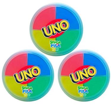 Imagem de Kit 3 Massinhas Slime Uno Strica Pula Air Clay 4 Cores Macia e Diverti