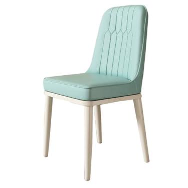 Imagem de Cadeiras de jantar ergonômicas com almofada de esponja de alta elasticidade espessa e pernas de aço carbono - encosto confortável, inclinação de 105° (azul)