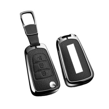 Imagem de Capa de liga para chave de carro, compatível com Great Wall Haval Hover Wingle 5 6 H3 H5 H6 H1 H3 C30 C50 M4 3 botões, bolsa protetora, chaveiro(C 1-1 Black)
