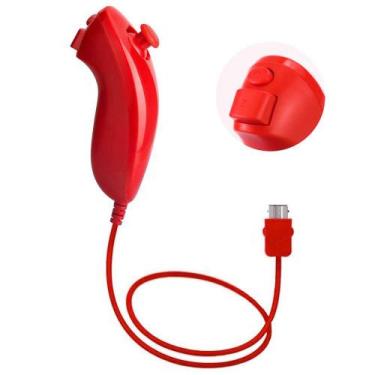 Imagem de Controle Nunchuk Para Nintendo Wii E Wii U Vermelho - TechBrasil