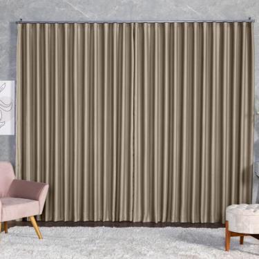 Imagem de Cortina Blackout Tecido 3.00m x 2.70m Para Trilho Suíço Sala Quarto