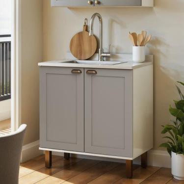 Imagem de Balcão 2 Portas sem Tampo 100% Mdf Americano Provençal Iluminata - Gen