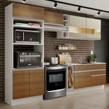 Imagem de Cozinha Jade com Armário e Balcão sem Tampo e Pia Madesa