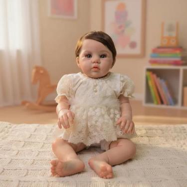 Imagem de Bebê Reborn Abigail Corpinho em Vinil Siliconado Para Banho Pintura 3D