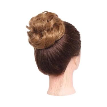 Imagem de Aplique De Cabelo Sintético Rabo De Cavalo Elástico Preto, Castanho E 