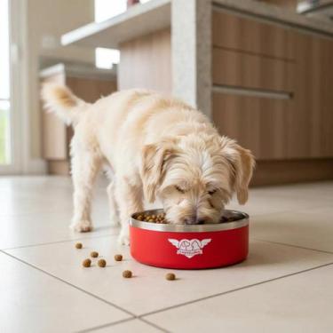 Imagem de Comedouro Pet Inox Premium Antiderrapante 1,2L Inox Dine Bebedouro Gat