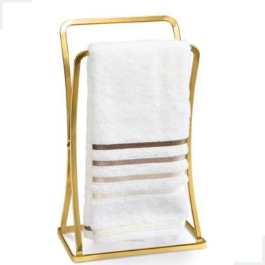 Imagem de Suporte Porta Toalha de Mão Duplo Bancada Pia Banheiro Lavabo Toalheir