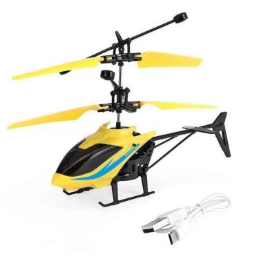 Imagem de Helicóptero Drone Brinquedo Voa com Luz e Aproximação Infravermelha Transparente