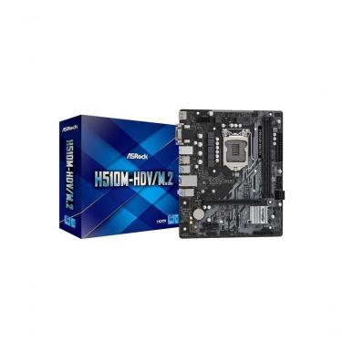 Imagem de Placa-mãe H510M-HDV-M.2 LGA1200 DDR4 3200MHZ 64GB HDMI DVI-D VGA SATA3 M.2 Gigabit Asrock