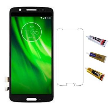 Imagem de Tela Display Lcd Touch Para Moto G6 Preto + Película 3D + Cola 110ml -