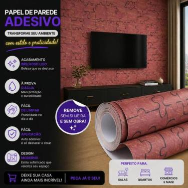 Imagem de Papel de Parede 3D Geométrico Arabesco Alto Relevo Com Cola em Pó - Es