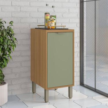 Imagem de Balcão de Cozinha 40 Cm Colors 1 Porta 100% Mdf Freijó/Alecrim - Kits Paraná