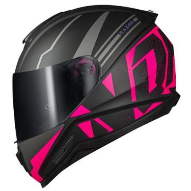 Imagem de Capacete Moto Feminino Fechado Norisk Razor Full Rosa, Preto Rosa Fosc