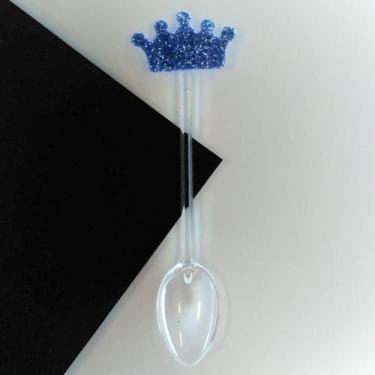 Imagem de Colher Decorativa - Coroa Azul Escuro - 10 unidades - Nelyzoca - Rizzo