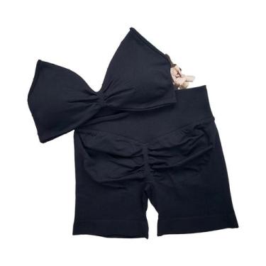 Imagem de Top Esportivo Feminino Acolchoado Com Costas Abertas, Tipo Halter, Par