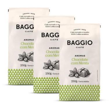 Imagem de Café Moído Baggio Aroma Chocolate com Menta Kit 3 Pacotes 250g - Baggi