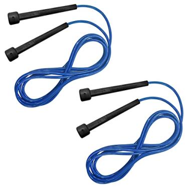 Imagem de Kit 02 Cordas de Pular Muvin Basics Tamanho Ajustável em PVC 3,15 Metros - Corda de Saltos Com Velocidade Para Treino Funcional - Exercícios - Cross Training - Academia