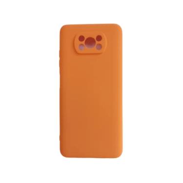 Imagem de Capa Capinha Case Aveludada com Proteção Câmera Compatível Xiaomi Poco X3 Nfc/Pro Laranja