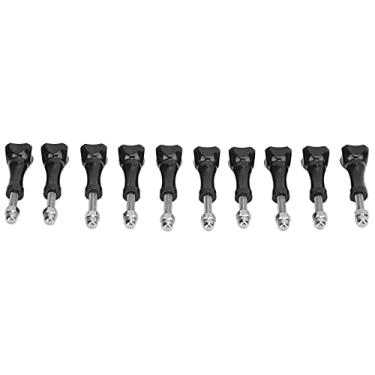 Imagem de Porca de botão do adaptador de montagem em tripé, parafusos de polegar longos com porca de aço inoxidável pequeno para câmera de ação