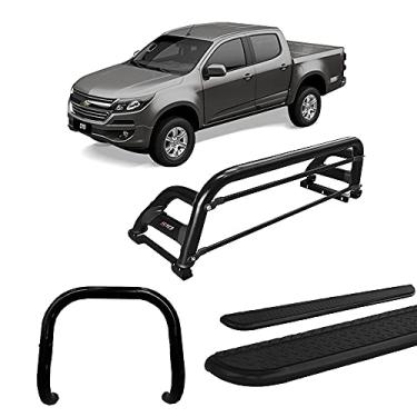 Imagem de Kit Quebra Mato+Estribo Chapa +Santo Anto H2 S10 12/20 Preto