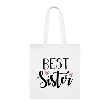 Imagem de Bolsa Tote Sister Yest, Best Sister Ever Tote bag, Sister idea, Gift For Best Sister Sister (Irmã bolsa de ombro) Sister Reutilizáveis, Presente para irmã da irmã e