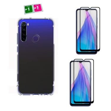 Imagem de Kit Capinha Case Celular + 2 Películas Vidro 3D/9D Compatível Xiaomi Redmi Note 8T