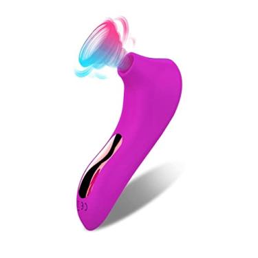 Imagem de Vibrador de Clitóris com 10 Velocidades Estimulador de Clitóris e Mamilo Lambedor Língua Brinquedos Sexuais Para Adultos 7 Velocidade Zatla (Roxo)