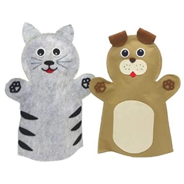 Imagem de Fantoche - Feltro - Cão e Gato - Kits e Gifts